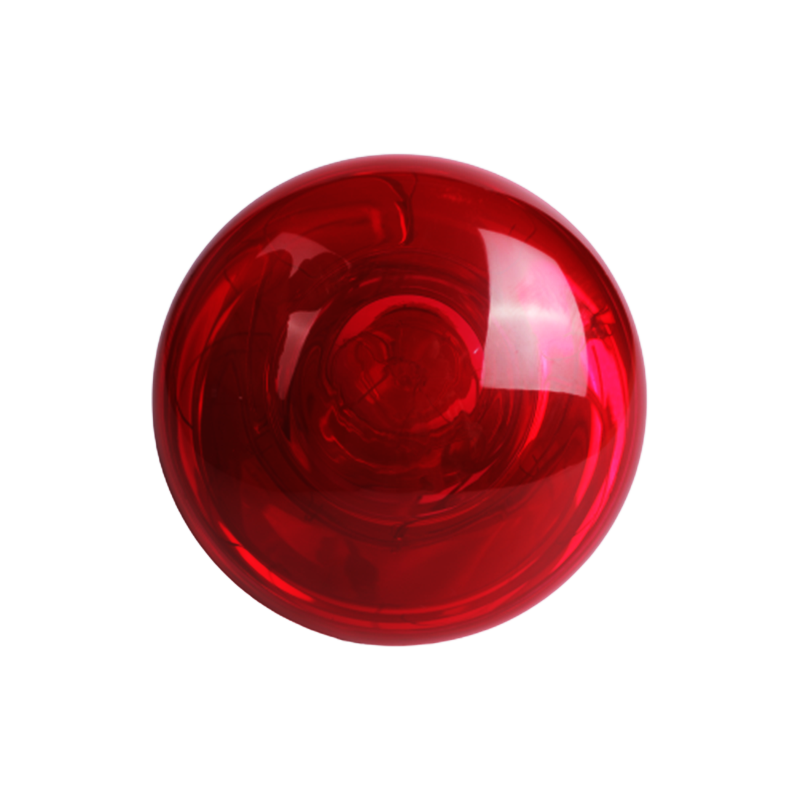 BR40-Red lacquered lamp- soft glass